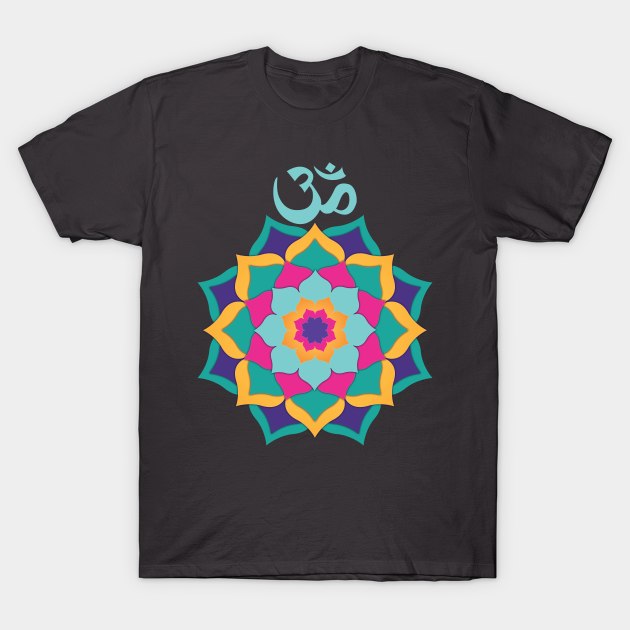 Colorful Om Mandala T-Shirt by emma17